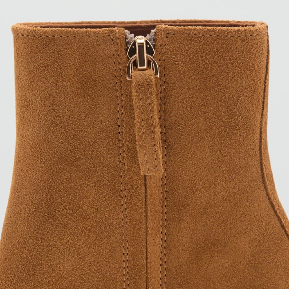Mango Tan Suede Ankle Boots - Picture 5 of 7